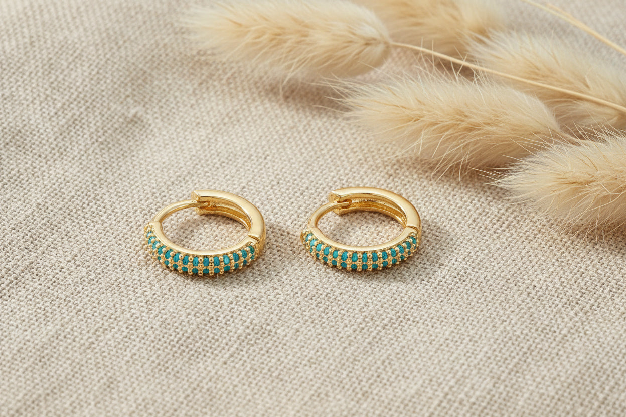 Turquoise Paved Huggies