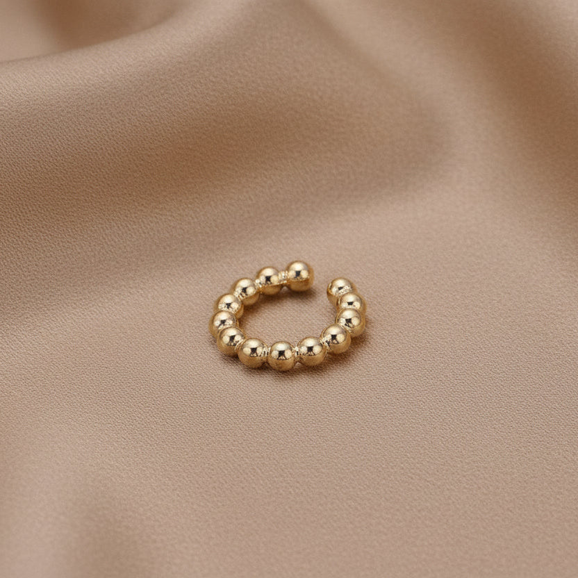 Gold Beaded Ear Cuff