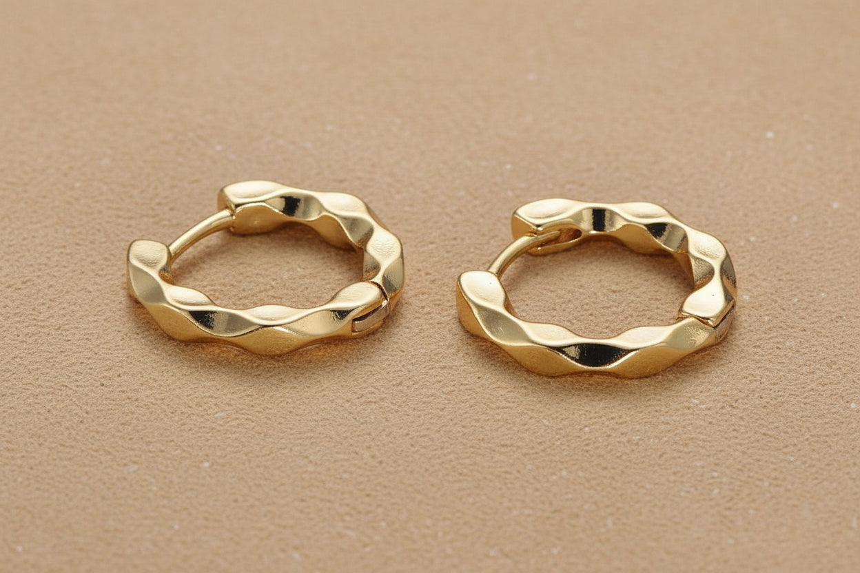 Geometric Gold Huggies