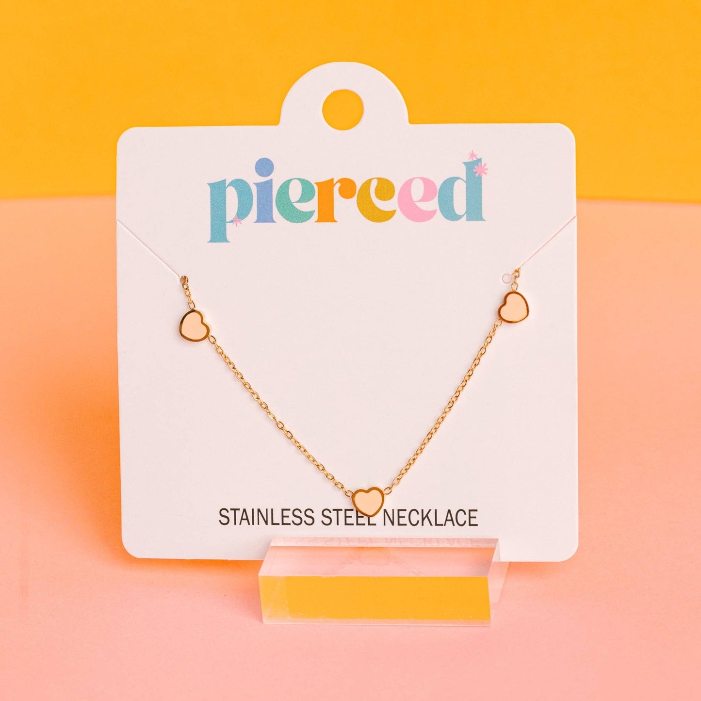 Peachy Heart Necklace
