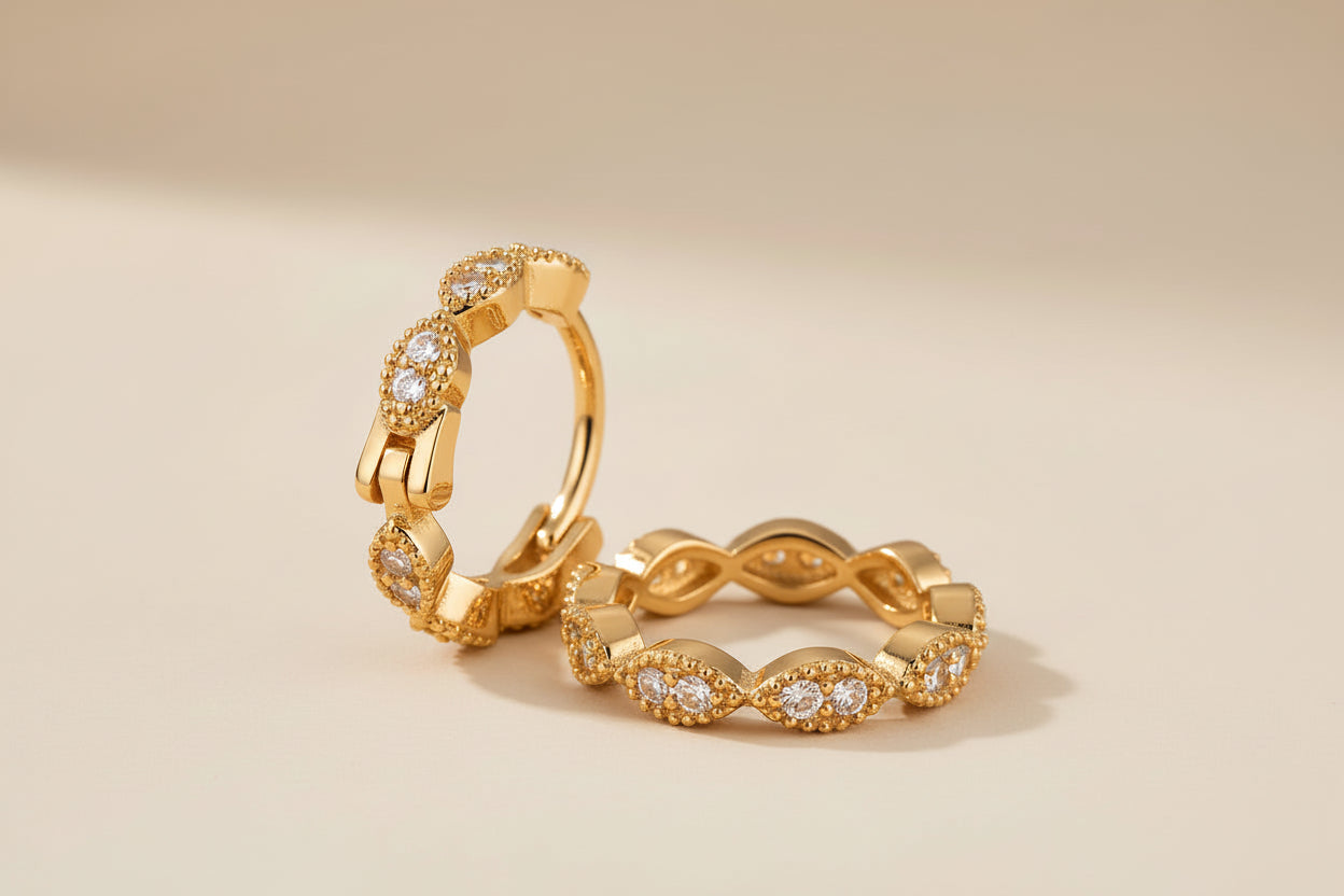 Twist Micro Hoops in Silver