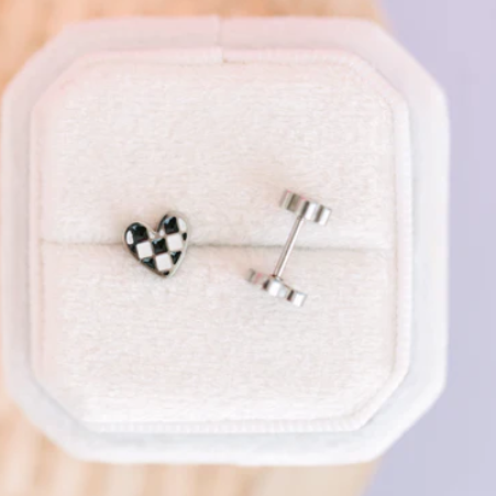 Checkered Heart Silver
