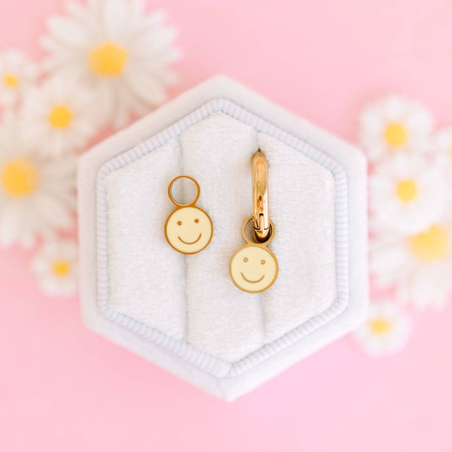 Yellow Smiley Charms