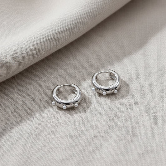 Dewdrop Pearl Hoops