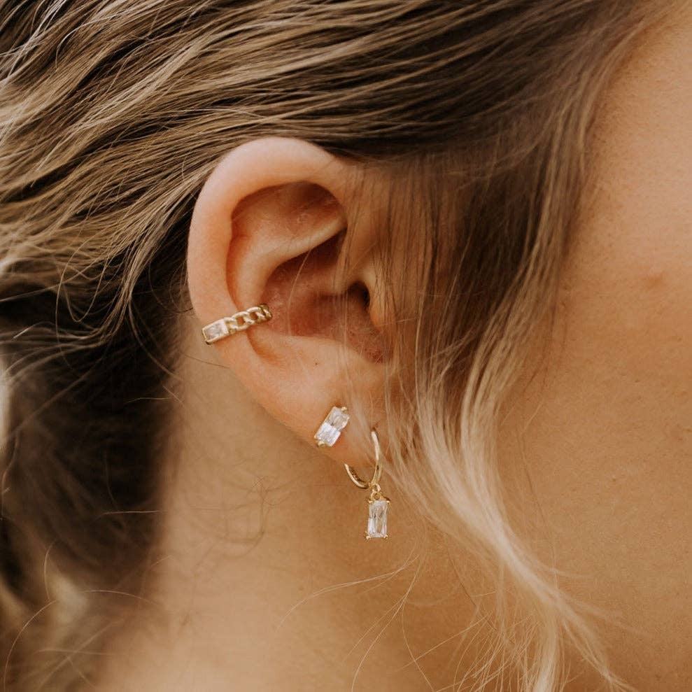 Sophie Baguette Diamond Ear Cuff in Gold