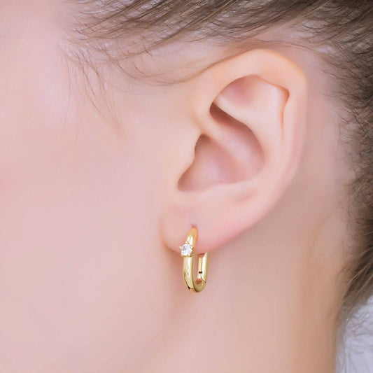 Single Diamond Rectangle Huggies