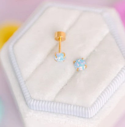 Blue Opal Studs