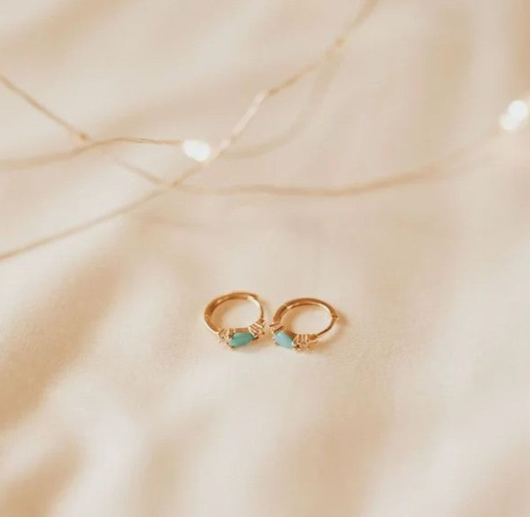 Natalie Turqouise Hoops