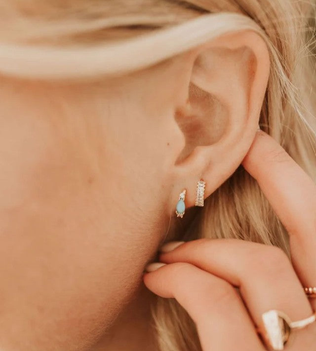 Natalie Turqouise Hoops