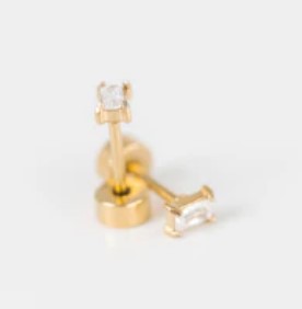Tiny Baguette Studs